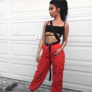 Red Cargo Pants